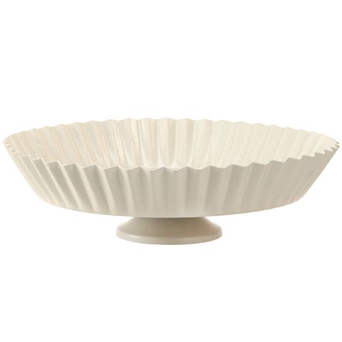 Floristik24 Fémtányér szürke retró dísztányér talppal Ø24cm 2db