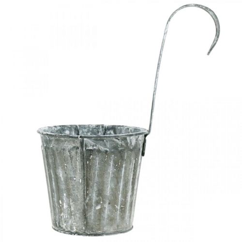 Floristik24 Dísztartó akasztós, fém edény, erkély dekoráció, növénycserép antik megjelenés Ø13cm