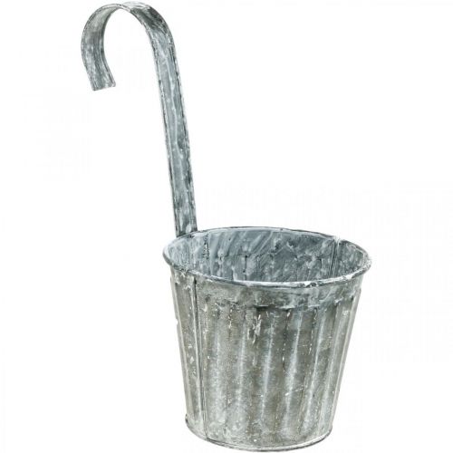 Floristik24 Dísztartó akasztós, fém edény, erkély dekoráció, növénycserép antik megjelenés Ø13cm