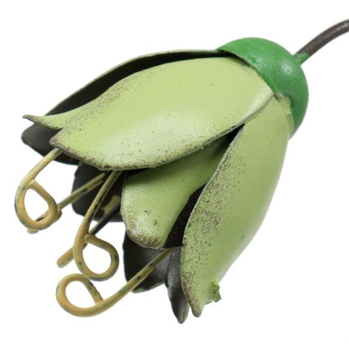 Floristik24 Virágdugó fém tulipán 34cm 3db