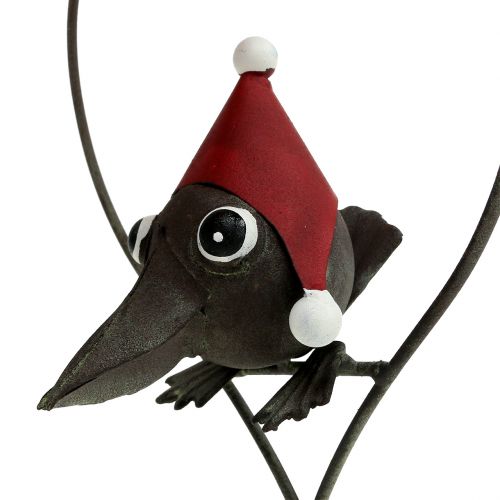 Floristik24 Madár a szívben dekorációs fogas fém szürke 48cm