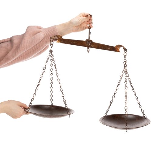 tételeket Dekoratív mérleg nosztalgikus dizájnnal konyhába és nappaliba, vintage hangulattal, 58 cm