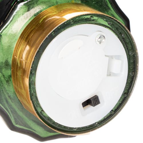 Üveg karácsonyfa LED fényekkel, asztaldísz, karácsony, 13 cm, 2 darab | Floristik24.hu