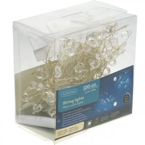 tételeket Cluster fénylánc LED-es beltéri leejtő időzítő, meleg fehér 1,2 m