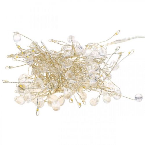 tételeket Cluster fénylánc LED-es beltéri leejtő időzítő, meleg fehér 1,2 m