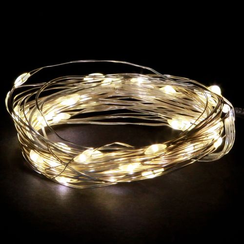 tételeket Mikro LED tündérfények 20 meleg fehér időzítő elemmel, 6 db