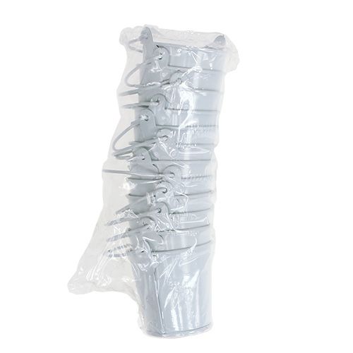 Floristik24 Mini vödör fehér Ø6cm H6cm 12db