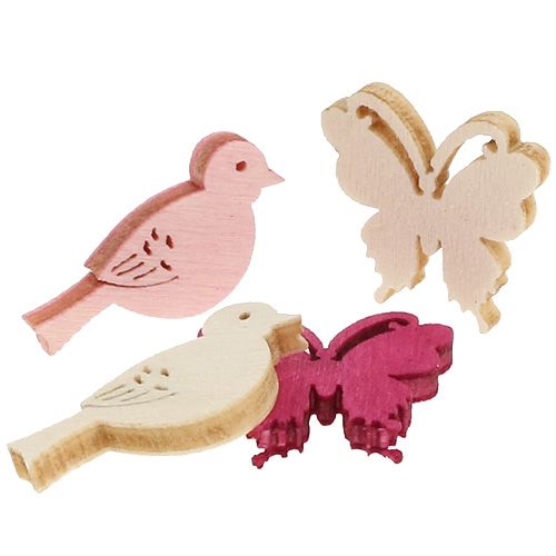 tételeket Mini tavaszi permetező dekoráció 2cm rózsaszín válogatott 144 db