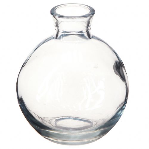 Floristik24 Mini Üvegvázák Hagymás kék színezett Ø7,5cm H9cm 6 db