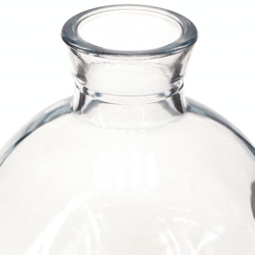 tételeket Mini Üvegvázák Hagymás kék színezett Ø7,5cm H9cm 6 db