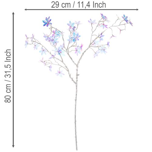 Művirágos ág irizáló virágokkal, 80 cm | Floristik24.hu