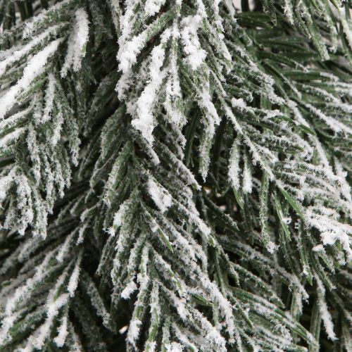 Floristik24 Mini karácsonyfa hóval borított zöld fehér talppal H60cm