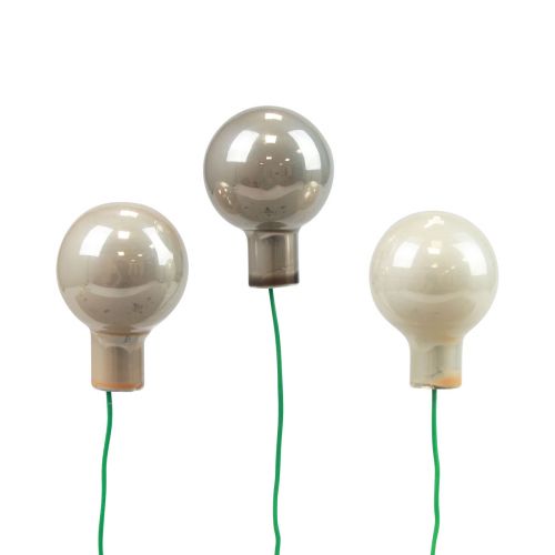 tételeket Mini karácsonyi labdák drótüvegen krémszürke Ø2cm 140 db