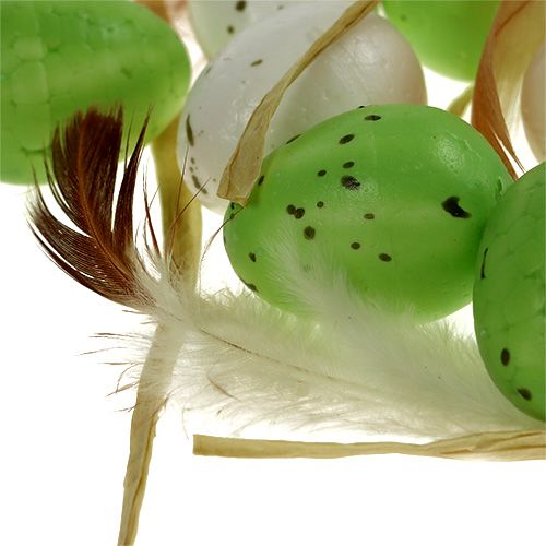 tételeket Mini tojás zöld-fehér 2,5cm 48db