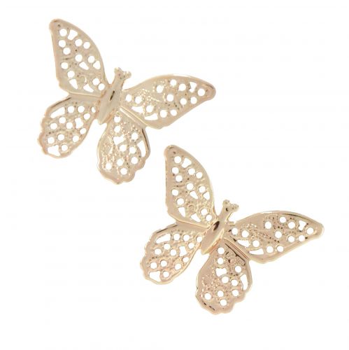 Floristik24 Mini pillangók fém szóródísz arany 3cm 50db