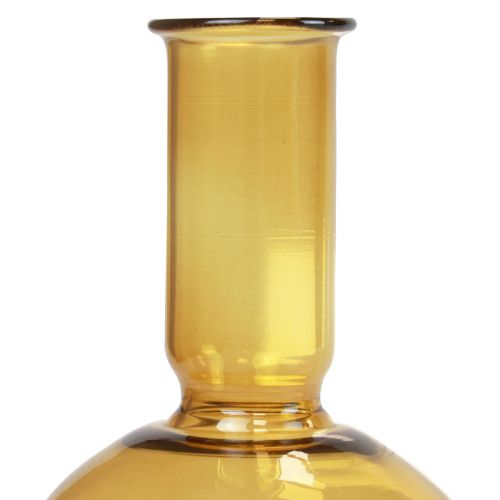 tételeket Mini váza sárga üvegváza virágváza üveg Ø8cm H16,5cm