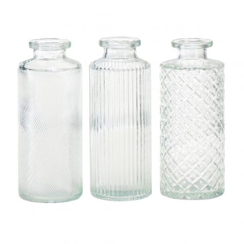 Mini vázák üveg dekoratív palackvázák Ø5cm H13cm 3db