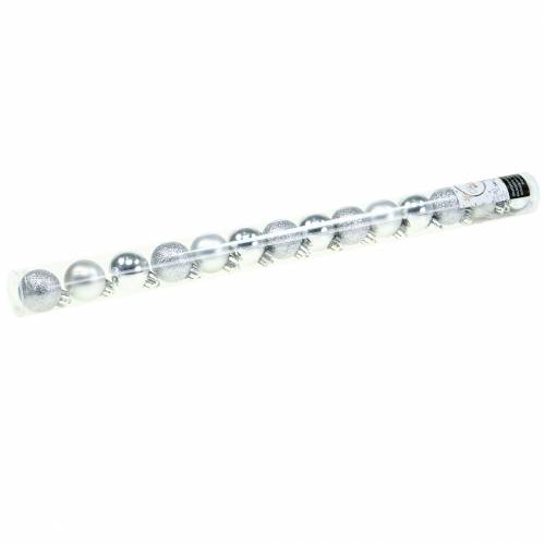 tételeket Mini karácsonyi gömb ezüst Ø3cm 14 db