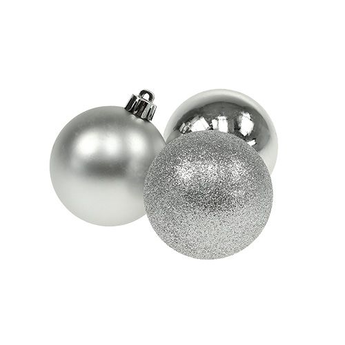 tételeket Mini karácsonyi labda ezüst Ø3cm 14db