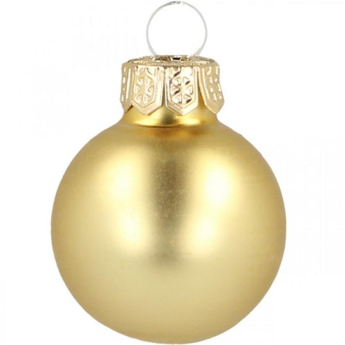 tételeket Mini karácsonyi golyók üveg arany Ø2,5cm 24db