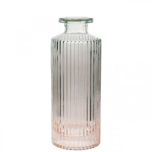 Floristik24 Mini váza üveg dekorüveg átlátszó barna retro Ø5cm H13,5cm