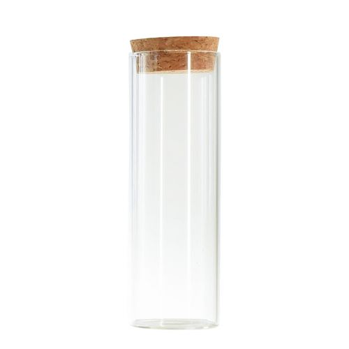 Mini vázák üvegkémcső parafa fedele Ø4cm H12cm 6db