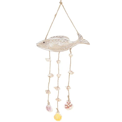 tételeket Mobil tengeri fa halkagylók natúr fehér L20cm 2db