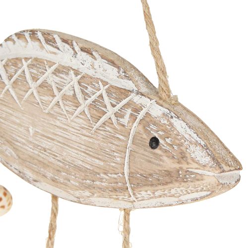 tételeket Mobil tengeri fa halkagylók natúr fehér L20cm 2db