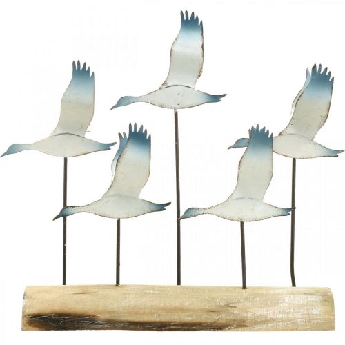 Floristik24 Tengeri nyári dekoráció, repülő libák, fém dekoráció a helyhez H27cm L30cm