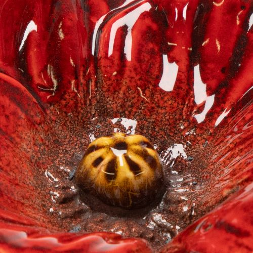 tételeket Kerti pipacs alakú kerámia karó, szokatlan virágágyásokhoz, 52 cm, 2 darab