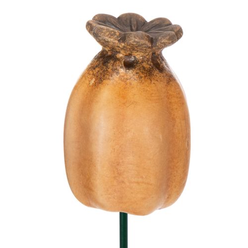 tételeket Kerti karó mákhüvely - dekoratív kiemelés kerti dekorációhoz és barkács projektekhez - 41 cm, 4 darab -