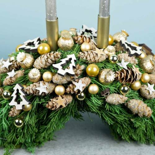 Floristik24 Mákos kapszula pálcán arany 59cm 6db