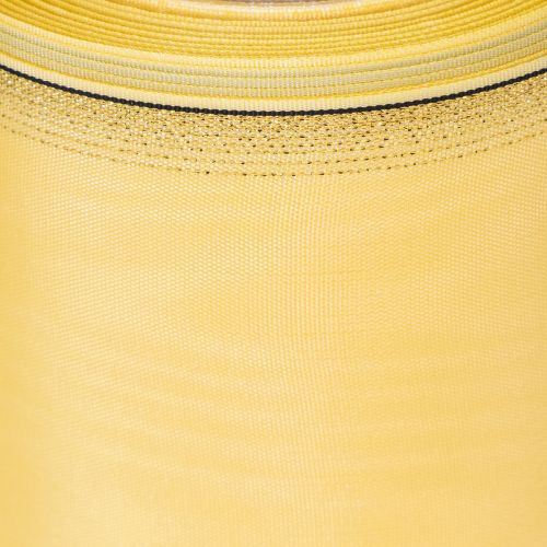 tételeket Moiré koszorú szalag, sárga, arany szegéllyel, 125mm x 25m - Kiváló minőségű gyászszalag, díszszalag, masni szalag