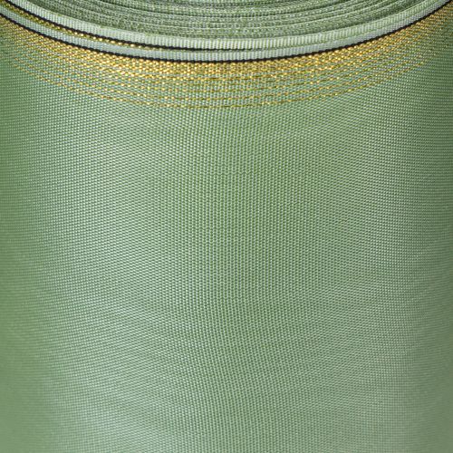 tételeket Moiré koszorú szalag zsályazöld arany szegéllyel - 175mm x 25m - díszszalag virágkötészethez és ünnepségekre