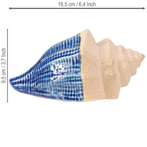 tételeket Shell Dekoráció Tengeri Kerámia Kék Bézs 16,5×11×9,5cm 2 db