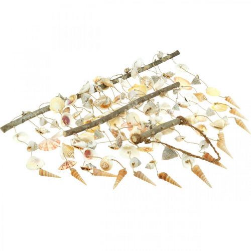 Floristik24 Kagyló nyaklánc fali dekoráció kagyló dekoráció tengeri L80cm