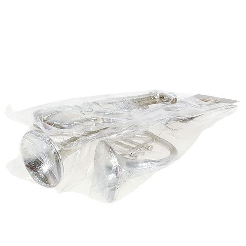 Floristik24 Hangszerek fajta. 12cm - 14,5cm ezüst 3db