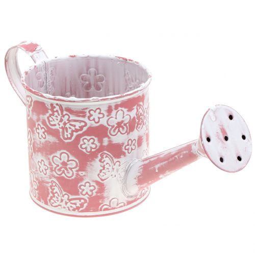 Floristik24 Ültetős öntözőkanna pillangós rózsaszín Ø10cm H10cm