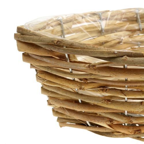 Floristik24 Fonott csónak ültetéshez Világosbarna L33cm