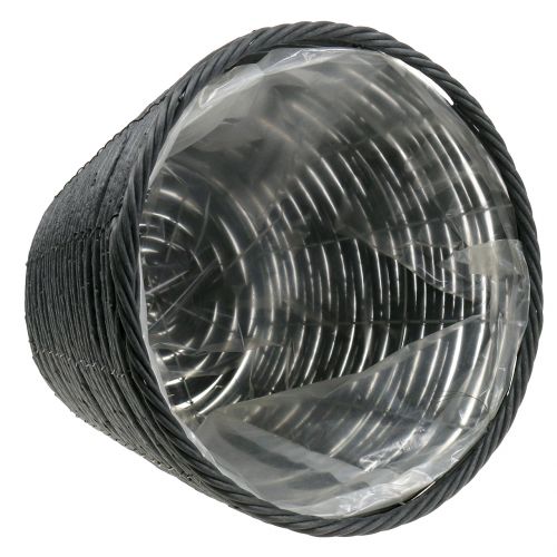 Floristik24 Rattan cserepes, antracit megjelenésű, Ø30cm H24cm