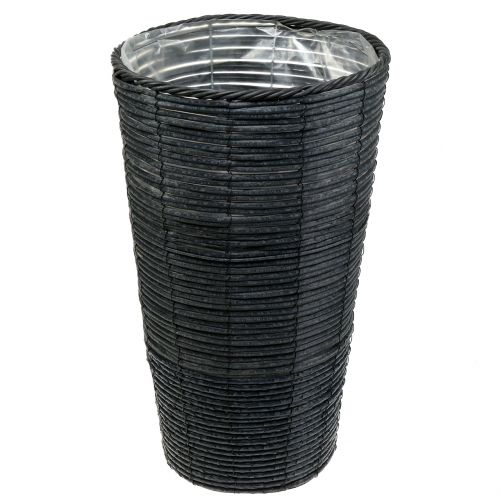 Floristik24 Rattan cserepes, antracit megjelenésű, Ø30cm H50cm