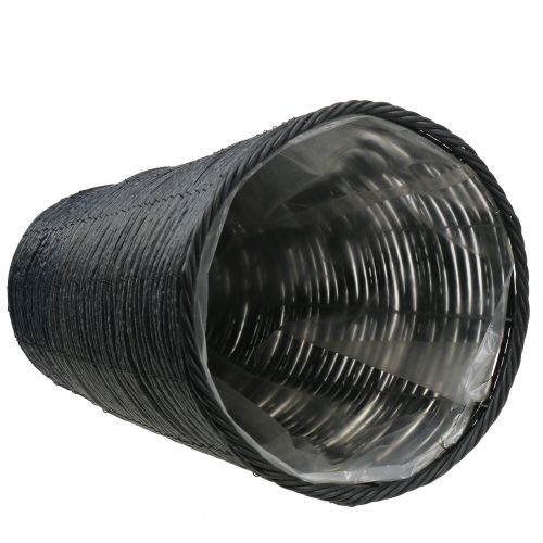 Floristik24 Rattan cserepes, antracit megjelenésű, Ø30cm H50cm