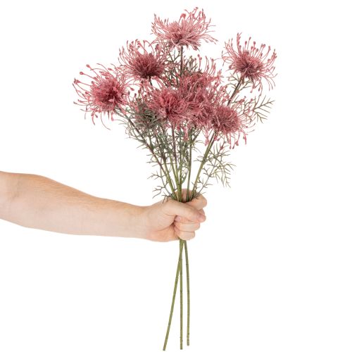 Művirág tűpárna protea virágzó ág 65cm 3db | Floristik24.hu