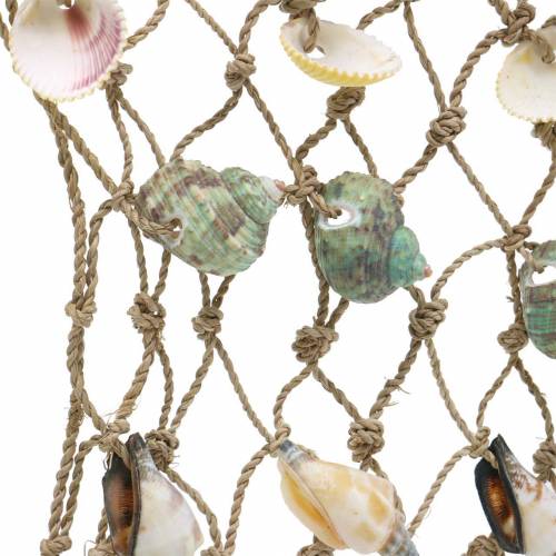 Floristik24 Deco háló akasztható natúr kagylókkal 25×45cm
