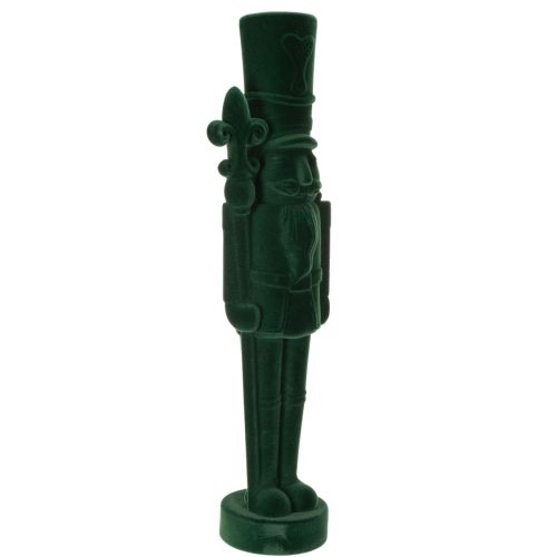 Diótörő figura, álló, karácsonyi dekoráció, pelyhesített, 77 cm vétel | Floristik24.hu