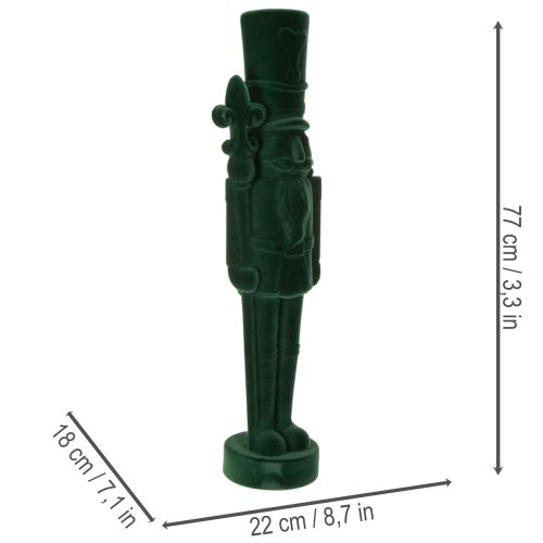 Diótörő figura, álló, karácsonyi dekoráció, pelyhesített, 77 cm | Floristik24.hu