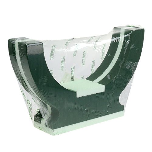 tételeket Virágos habszivacs urna félgyűrű gyászékszer Ma: 29cm Ø47cm 1 db