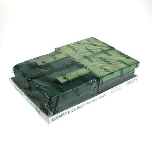 tételeket Virágos hab tégla zöld fém fa 4 db elrendezés alap