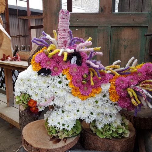 tételeket Virágos hab unikornis 68cm x 60cm