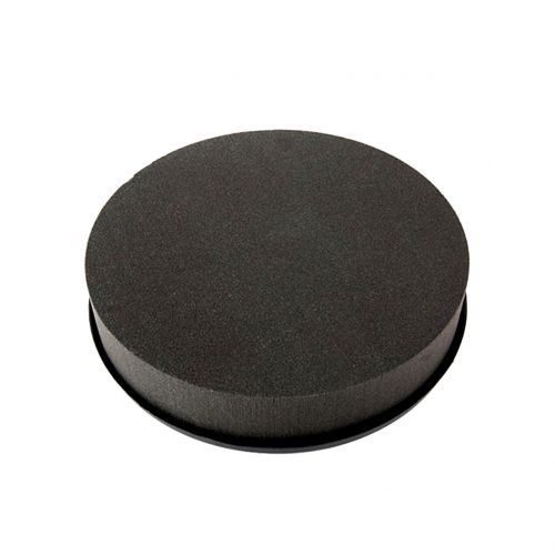 Floristik24 Virágos hab hengerdugó mérete fekete Ø15cm H5cm 2db